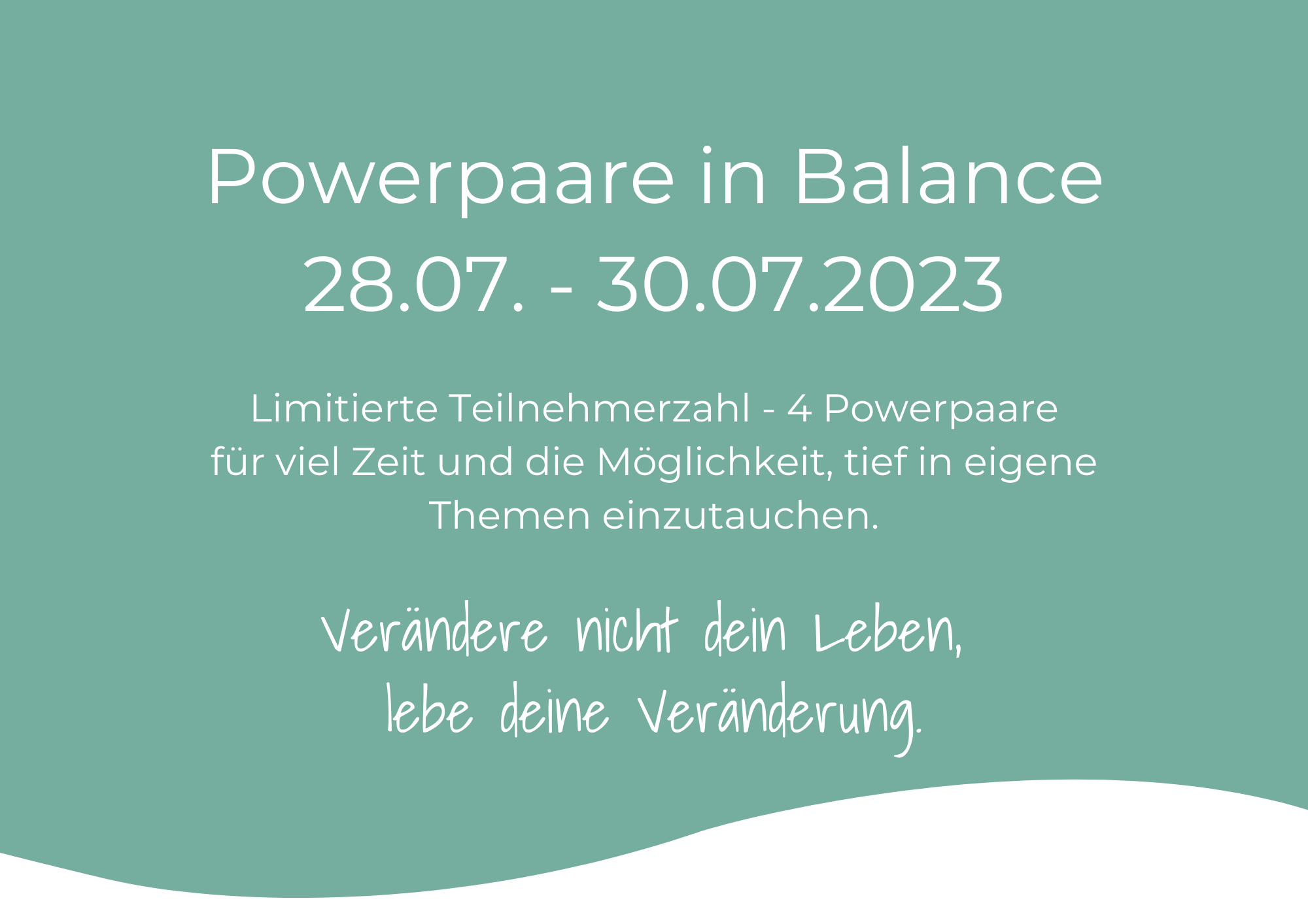 LIMITIERT! - Powerpaare in Balance 28.07 – 30.07.2023