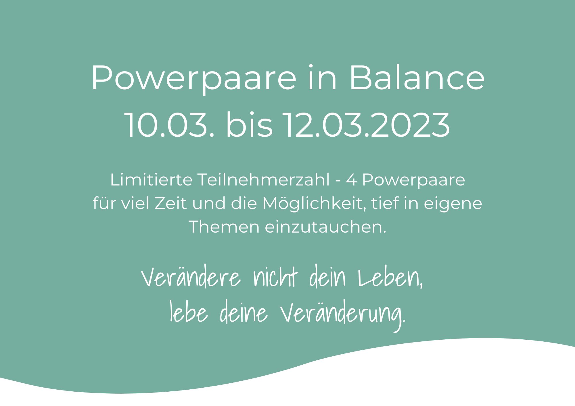 LIMITIERT! - Powerpaare in Balance 10.03.-12.03.2023